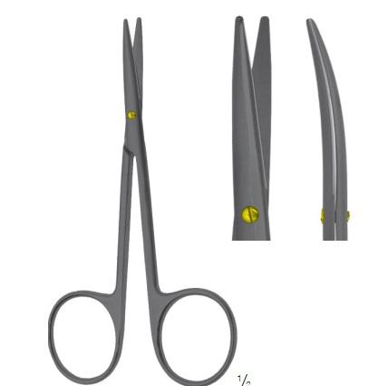 Ножиці різної модифікації, хірургічні, дисекційні, "TC", вигнуті, делікатні, тупокінцеві, загальна довжина 115 мм. FEHLING INSTRUMENTS GmbH & Co. KG